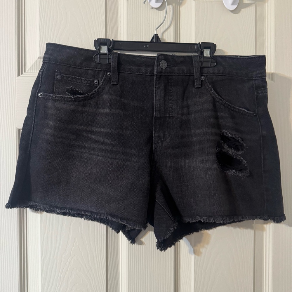 💗5 for $25💗 Time and Tru Black Denim Shorts Size 12 - Picture 3 of 6